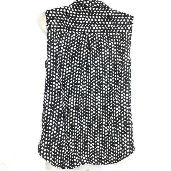 Tommy Hilfiger sleeveless black white polka dots - Picture 6 of 7